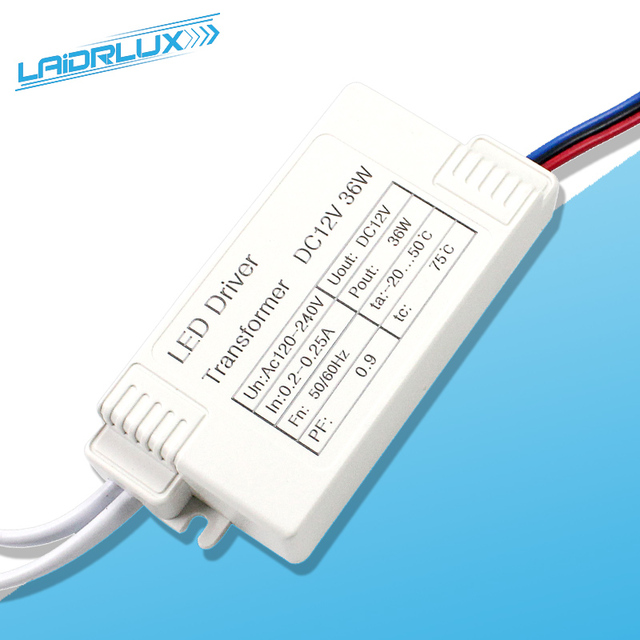 36W 3A Small LED Driver Output DC12V Antifog Film Switching Led Transformer Power Supply Lighting Driver