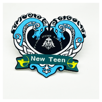 Écusson tissé thermocollant personnalisé avec pliure d'extrémité, lavable, couleur et taille personnalisées, design personnalisé, badge logo de marque, applique pour vêtements