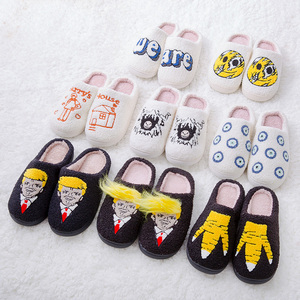 Pantuflas Personalizadas para Mujer, Pantuflas de Casa, Peludas, Cálidas, de Felpa, de Invierno, Pantuflas de Moda para Mujer, Pantuflas Bordadas para Mujer - Product Image 1
