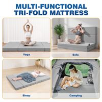 Nouveau design de matelas pliant double comprimé sous vide portable lit de camping tapis de couchage de voyage en plein air