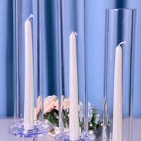 Candelabros Altos de Cristal K9 Transparente, Estilo DEXI Folk Art, Tamaños Personalizados, Centros de Mesa para Bodas, Decoración del Hogar, Regalo