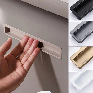 One-piece Milled Recessed Pull Handles Matte Flush Cabinet Drawer Pulls for Wardrobe Kitchen Cupboard, 11Colors Available - Product Image 2