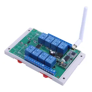 Lungo raggio 8 canali DC12V wireless rf learning codice trasmettitore ricevitore relay