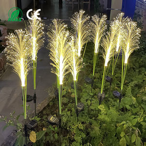 Extérieur solaire alimenté lumières fleur artificielle LED solaire Fiber optique éclairage lumineux décoration <span class=keywords><strong>de</strong></span> noël jardin pelouse lampe 12 97 - Product Image 6