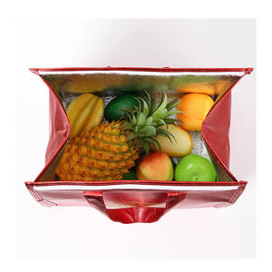 Venta al por mayor ecológico aislado reutilizable entrega de comestibles bolsa de refrigeración de almuerzo aislado bolsas de refrigeración de hielo con compartimento - Product Image 3