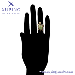 X000962556 Joyería XUPING Anillos <span class=keywords><strong>de</strong></span> Moda <span class=keywords><strong>de</strong></span> <span class=keywords><strong>Tortuga</strong></span> Verde Animal Chapados en Oro <span class=keywords><strong>de</strong></span> 14K - Product Image 3