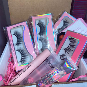 رموش صناعية طبيعية من فرو المنك الحقيقي 25 ملم للبيع بالجملة، رموش ثلاثية الأبعاد يدوية الصنع بشريط قطني أسود، تصنيع حسب الطلب - Product Image 3