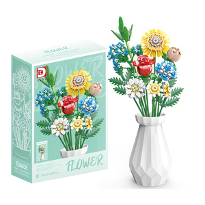 2025 DIY Art <span class=keywords><strong>Craft</strong></span> Set khối xây dựng trang trí hoa & cây Tulip/ROSE mô hình quy mô 1:36 ABS nhựa đồ chơi tốt cho trẻ em - Product Image 2