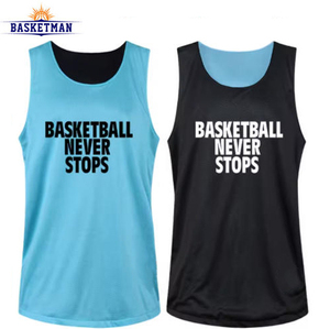 Kaus Tank Top basket musim panas kustom uniseks, Jersey menyerap keringat seragam basket pemuda reversibel modis - Product Image 2