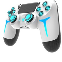 Nuevo Gamepad Privado YLW para PS4 con Luz RGB, Mando Inalámbrico con Diseño Ergonómico y Motor de Vibración para Joystick de PS4