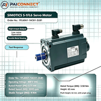 Moteur servo AC SIMOTICS S-1FL6 1FL6061-1AC61-2LB1 0,75 kW 400 V 2000 tr/min avec frein, haute inertie 3,58 Nm, automatisation SINAMICS V90