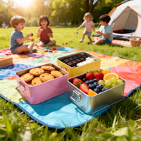 Boîte en métal pour tiramisu Besttop, recyclable, écologique, 145x110x65mm, avec fermeture, emballage alimentaire, personnalisable, vente en gros