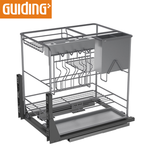 Chinois Coulissant Roulement Armoire <span class=keywords><strong>À</strong></span> Épices Installation Facile Tirer Panier Armoires De Cuisine <span class=keywords><strong>Couteau</strong></span> Organisateurs de Tiroir - Product Image 6