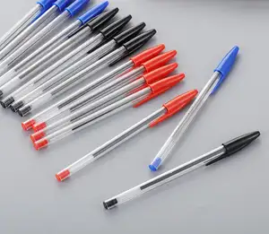 الجملة رخيصة شعار مخصص القلم البلاستيك مستقيم قلم حبر جاف المدرسة