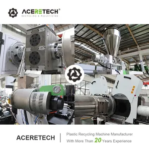 Linha de máquinas de pelotização e granulação para reciclagem de resíduos de plástico PMMA/PC, alta produtividade, 2000 kg/h, linha de anúncios