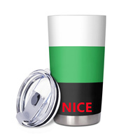 Gobelet isotherme personnalisé en acier inoxydable de 20 oz, thème arc-en-ciel gay neutre, pour les longues voyages en autoroute et les barbecues en montagne