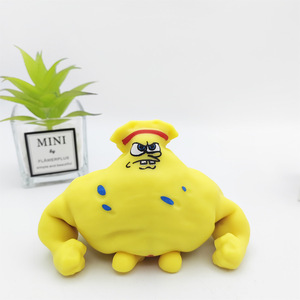 Jouet anti-stress extensible Bob l'éponge jaune musclé, nouveauté sensorielle, jouet sensoriel pour soulager l'anxiété, jouet doux et extensible - Product Image 3