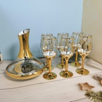Ensemble de carafe à thé aux fruits de luxe personnalisable en or gravé au laser de style col de cygne pour la fête du festival musulman, cadeau pour la maison