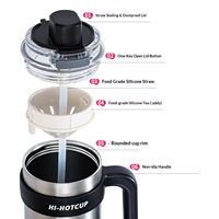 Seau à glace isotherme géant en acier inoxydable, tasse thermos, rétention chaud/froid 12-24h, tasse de voyage pour voiture, pour la vente en gros et au détail aux États-Unis