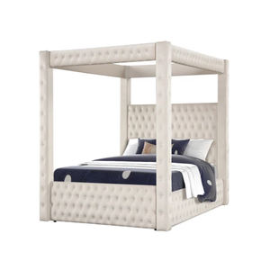 PZCN HOME Ensembles de couette à vendre ensemble de literie de luxe cadre de lit en bois King Size lit à baldaquin avec moustiquaire - Product Image 3