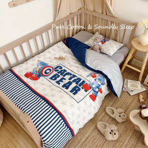 40-Count 400TC Woven Pure Cotton Skin-friendly Breathable <strong>Marvel</strong> Bear Children's Cartoon Four-season Universal Three-piece - Product Image 1