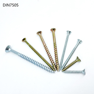 Vàng kẽm mạ thép carbon ván vít 4x25mm din7505 đôi phẳng Phillips Pozi ổ đĩa Chip Board - Product Image 4