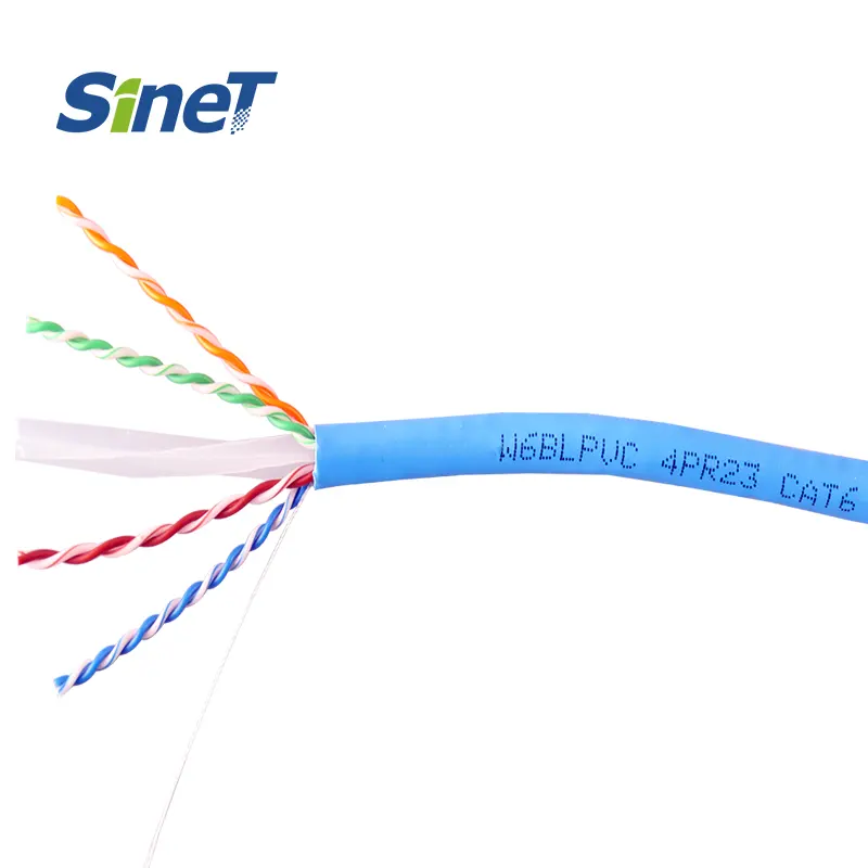 Prezzo OEM di fabbrica CMR CMP Plenum rame CCA Lan cavo Cat6 1000FT UTP Cat 6 Ethernet 550mhz ETL 23AWG solido Cat6 UTP 305M