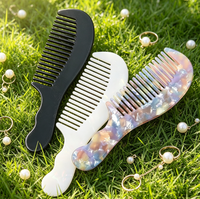 Peigne à cheveux portable en acétate fait main Newyeah, différentes tailles, logo personnalisé exquis, élégant, à dents larges