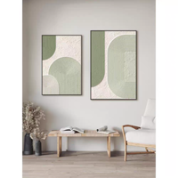 Vente flash - Peinture sur toile de luxe personnalisée de style Morandi classique, imperméable, écologique, avec cadre, décoration murale, art moderne texturé 3D