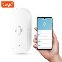 Détecteur de vibrations WiFi intelligent Tuya pour fenêtre et porte, alarme de choc avec sensibilité réglable pour la sécurité domestique PST-ZD400A