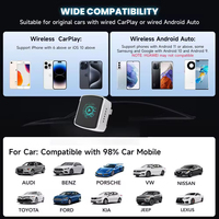 Nouvel adaptateur sans fil CarPlay Auto 2026 5,8 GHz Quad Core Zéro Latence Plug and Play Convertisseur USB Mini en Aluminium pour iPhone Android