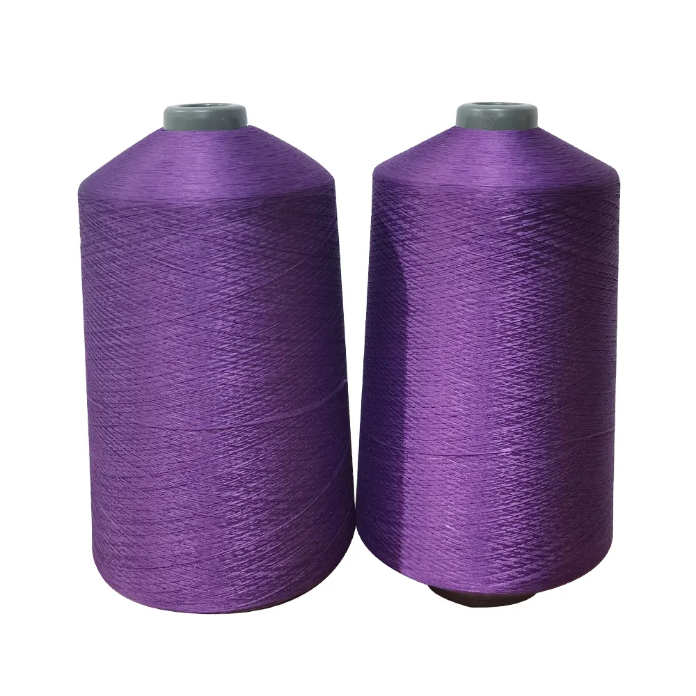150D/2 dope dyed high stretch recycled 100% polyester DTY yarn GRS regenerative yarn