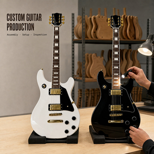 Nueva Guitarra Eléctrica Estilo LP con Pastillas Humbucker Dobles, Herrajes Dorados, Acabado Brillante, Personalizada de Fábrica, OEM, ODM - Product Image 3