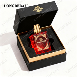 Tùy Chỉnh Chất Lượng Phong Cách Màu Xanh Nước Hoa Chai Thủy Tinh 30Ml 50Ml 100Ml Uốn Rỗng Vuông Nước Hoa Sang Trọng Chai Với Vàng <span class=keywords><strong>Cap</strong></span> Và Hộp - Product Image 4