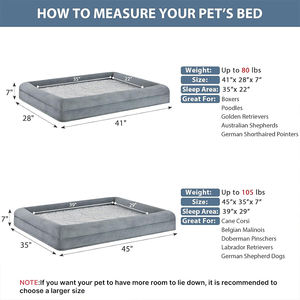 Quadratisches wasserdichtes ortho pä disches Hunde bett mit Memory Foam Warm New Design Wasch bares abnehmbares Sofa Pet <span class=keywords><strong>Bed</strong></span> Print Pattern - Product Image 6