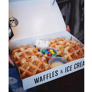 Packaging Boxes, Custom Pastry Cardboard Catering Boxes, Take Away Waffle Food Box