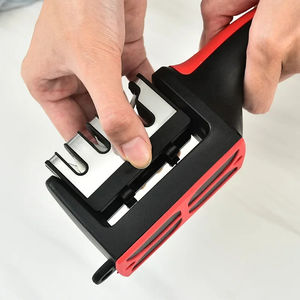 Wholesale Kitchen 3/4-Segment Knife <b>Sharpener</b> Household Multi-Functional Hand-Held 3/4-Purpose Black Sharpening Stone - Product Image 3