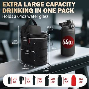 Nueva bolsa de poliéster para botella de agua de gimnasio con soporte magnético fuerte para accesorios deportivos al aire libre, organizador, bolsa tipo bandolera, funda. - Product Image 3