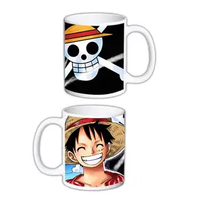 One Pieces cartoon mug Ceramic drinking mug Holiday celebration queue party creative gift Anime water cup