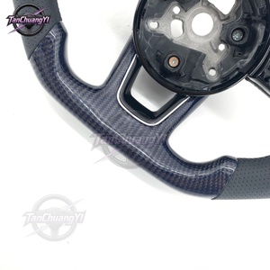 Volant de voiture personnalisé en fibre de carbone véritable, prix net pour <span class=keywords><strong>Audi</strong></span> B9 <span class=keywords><strong>A3</strong></span> A4 A5 S3 S4 S5 RS3 RS4 RS5 2017+ - Product Image 3