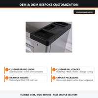 Chariot d'atelier roulant à 7 tiroirs avec verrou centralisé, capacité 300 kg, robuste, personnalisable OEM/ODM/OBM pour garage et atelier - Vente en gros
