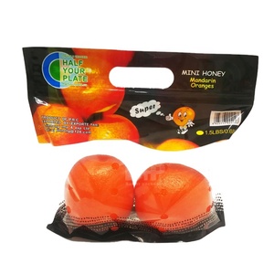 Sacs d'emballage en plastique recyclables Pochette debout transparente avec logo personnalisé, fruit raisin cerise avec fermeture éclair et poignée - Product Image 3