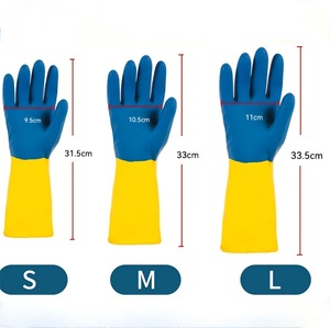 Gants en néoprène résistants aux produits chimiques et aux huiles 20mil 33cm, certifiés CE, disponibles directement de l'usine - Product Image 4