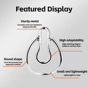 FRRK-288 clip mimetiche in metallo in acciaio inossidabile facili da indossare oggetti di scena Bdsm Bondage facili da pulire per gli uomini serrature di castità Bondage - Product Image 3