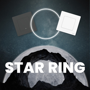 Nouvelle série MOES Star Ring, interrupteur à bouton-poussoir intelligent Tuya ZigBee3.0, design tactile intégré avec logo en relief, interrupteur de scène - Product Image 6