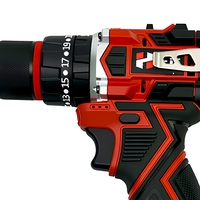 Perceuse sans fil avec 2 batteries à quatre cellules, chargeur de bureau, jeu de forets, mallette de transport pour réparation domestique, bricolage, vente en gros OEM