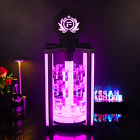 X987-U LED grande roue porte-verre à vin support tasse lueur charge balle tasse support bouteille d'alcool affichage acrylique