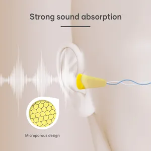 سدادات أذن إسفنجية فائقة النعومة 38dB أفضل سدادات أذن إسفنجية مضادة للضوضاء مطابقة للمواصفات القياسية الأوروبية مطابقة للمواصفات القياسية الأمريكية مناسبة للنوم والشخير والسفر والدراجة النارية واقيات للأذن