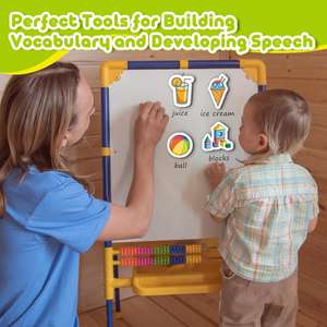 50 aimants de réfrigérateur pour les premiers mots des tout-petits, pour apprendre à lire, à orthographier, à lire en voix haute, jouets magnétiques éducatifs pour la thérapie orthophonique - Product Image 5