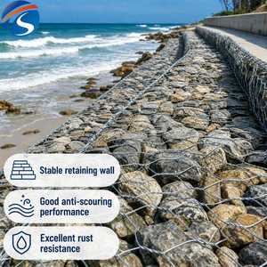 Grillage gabion tissé de 2,7 mm, anti-corrosion, disponible sur mesure, pour la protection des berges de rivière - Product Image 1